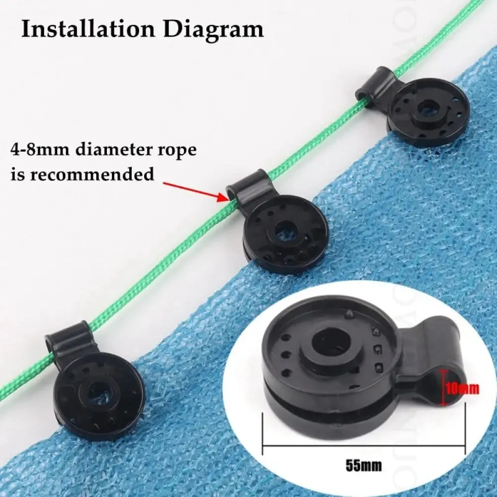 10~100pcs Sunshade Net Clip Insect Proof Net Fixing Hook Greenhouse Film Grommet Poultry Aquaculture Fence Net Hang Clip