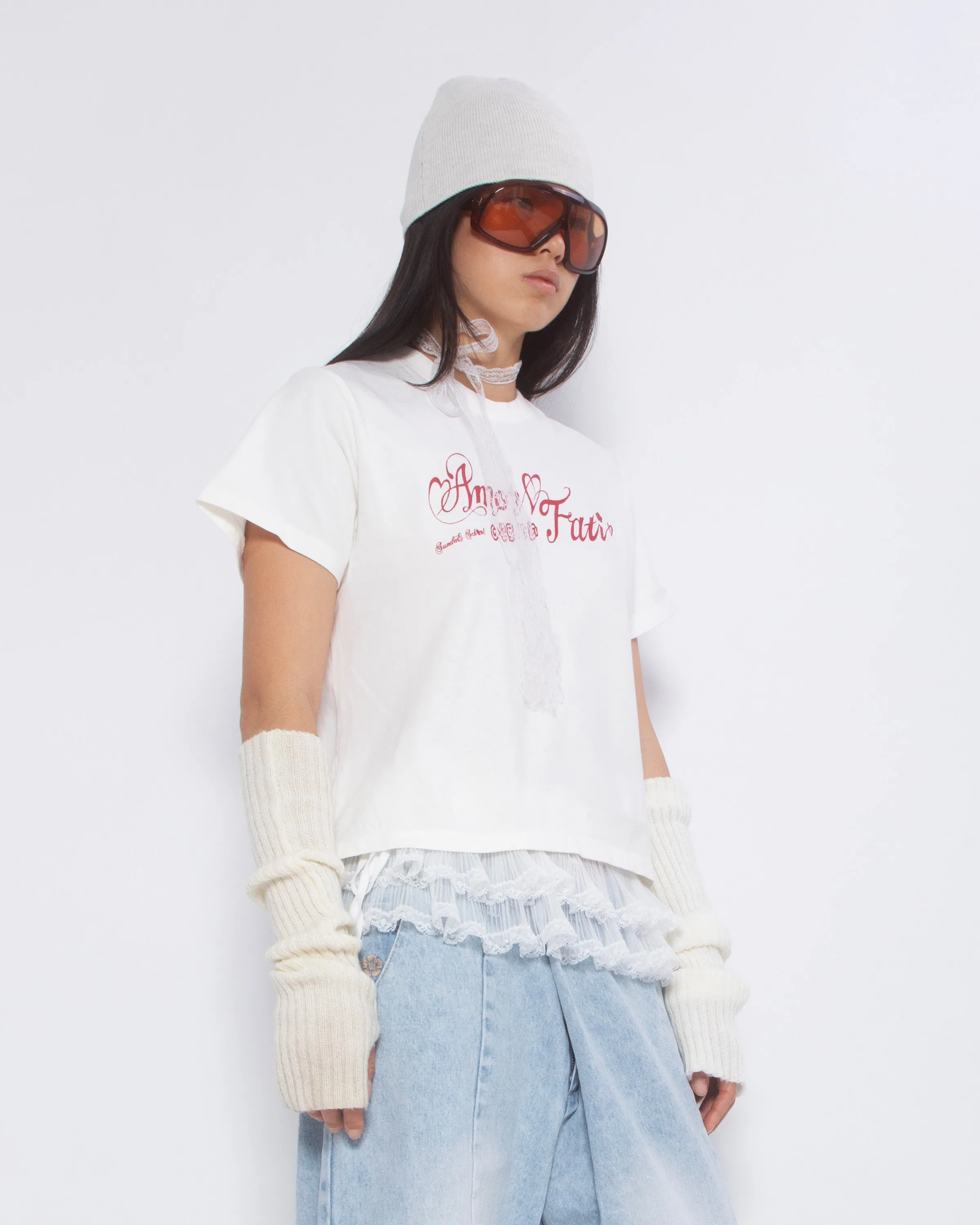 AMOR FATI CROPPED TEE