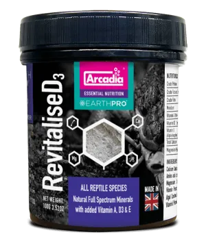 Arcadia EarthPro ReVitaliseD3 100g Calcium with D3