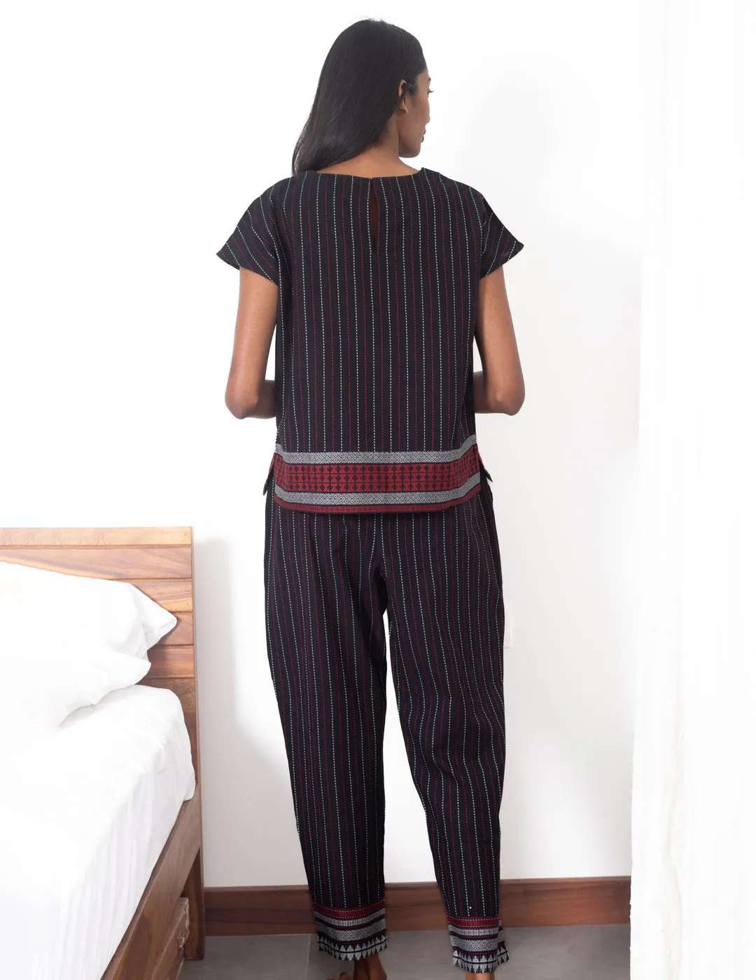 Black Splash Pyjama Set