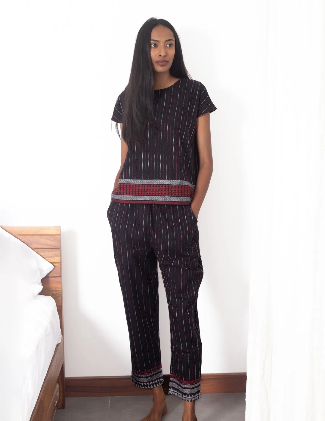 Black Splash Pyjama Set