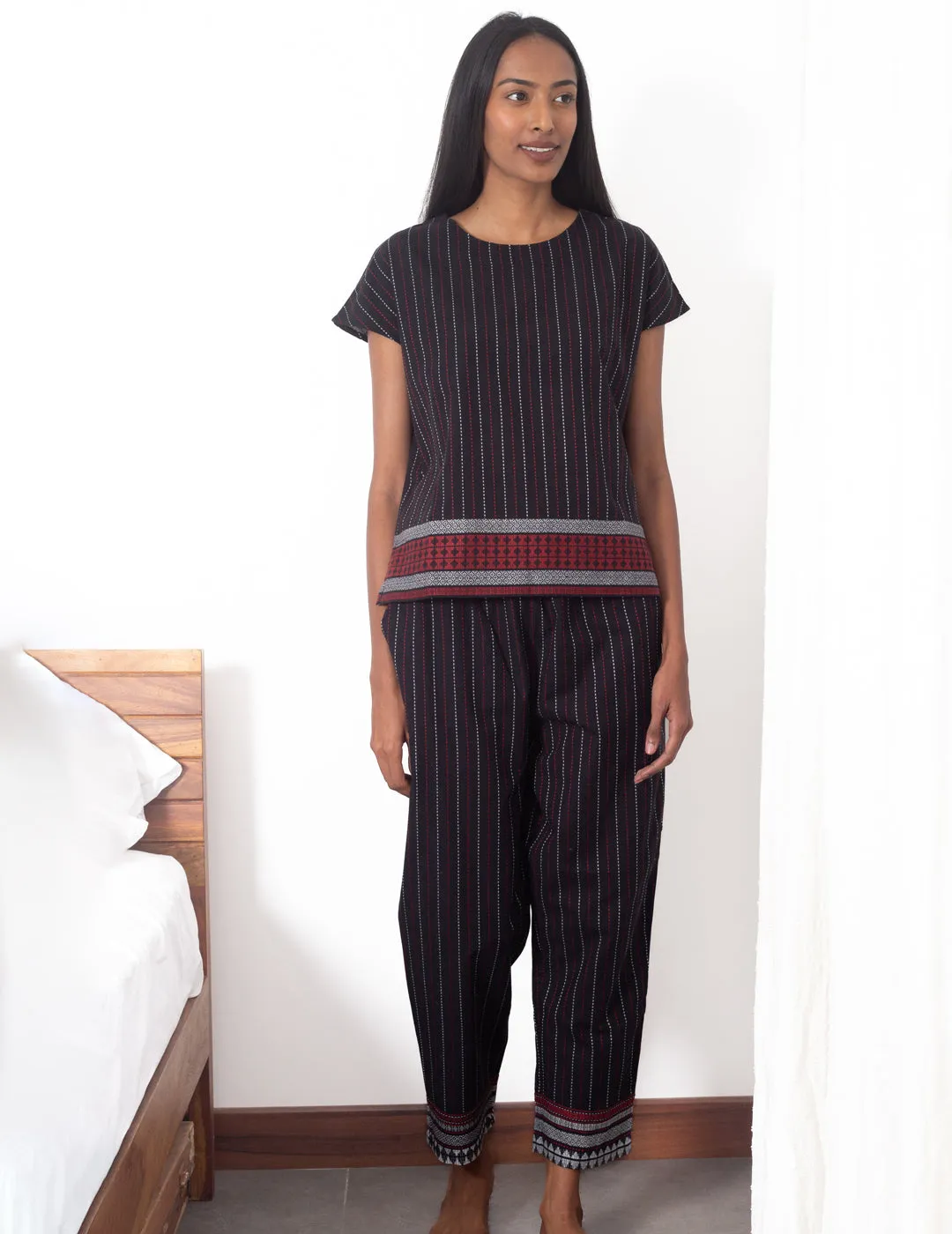Black Splash Pyjama Set