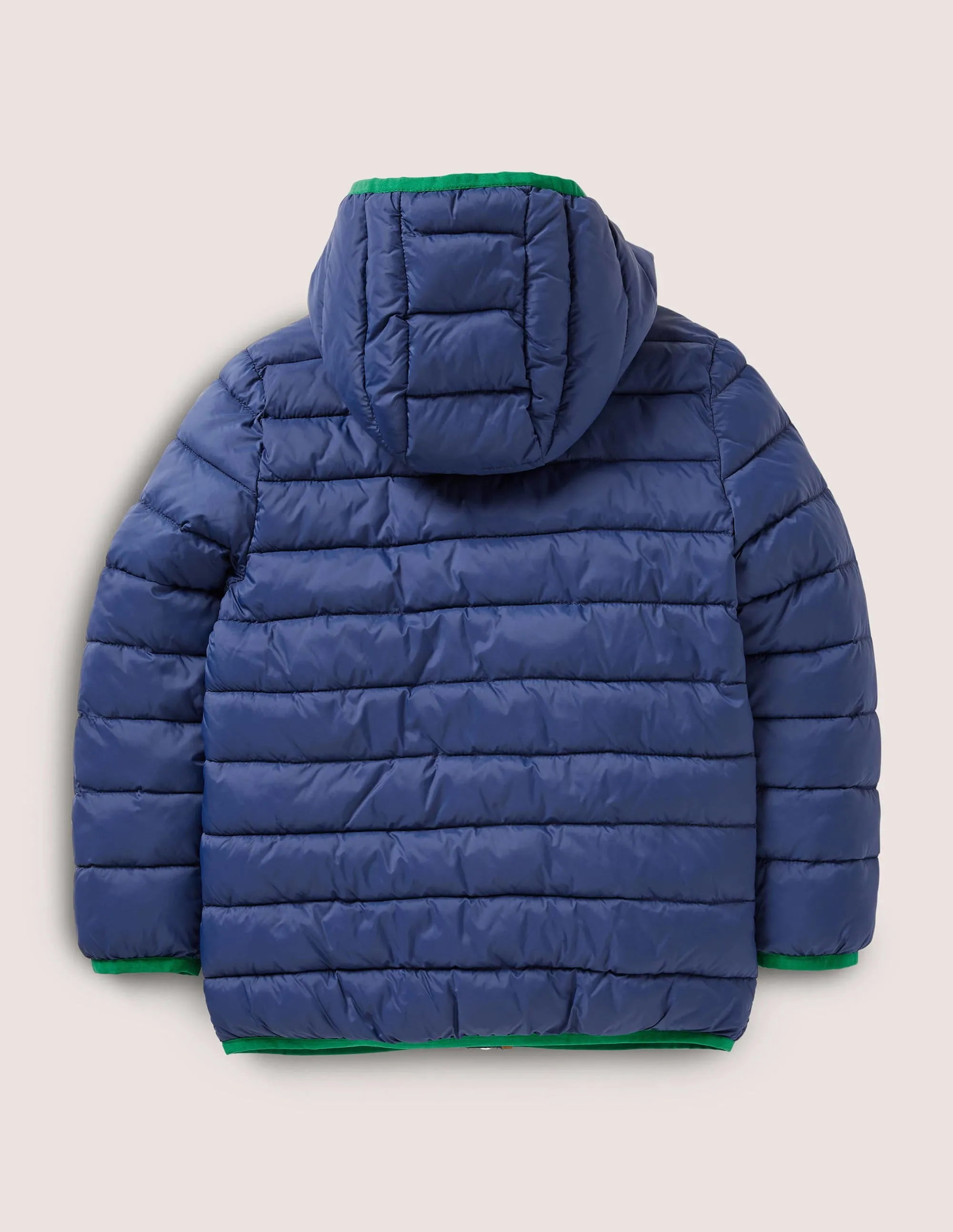 Cosy Pack-away Padded Jacket-Navy /Nutty Brown