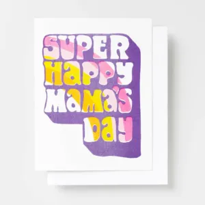 Happy Super Mamas Day Risograph Card