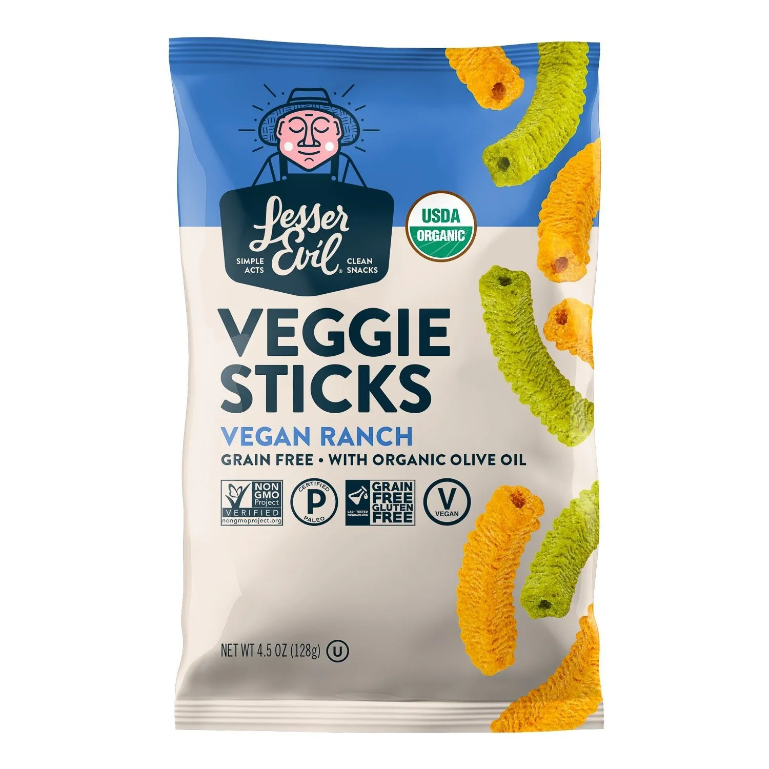 LesserEvil Organic Veggie Sticks