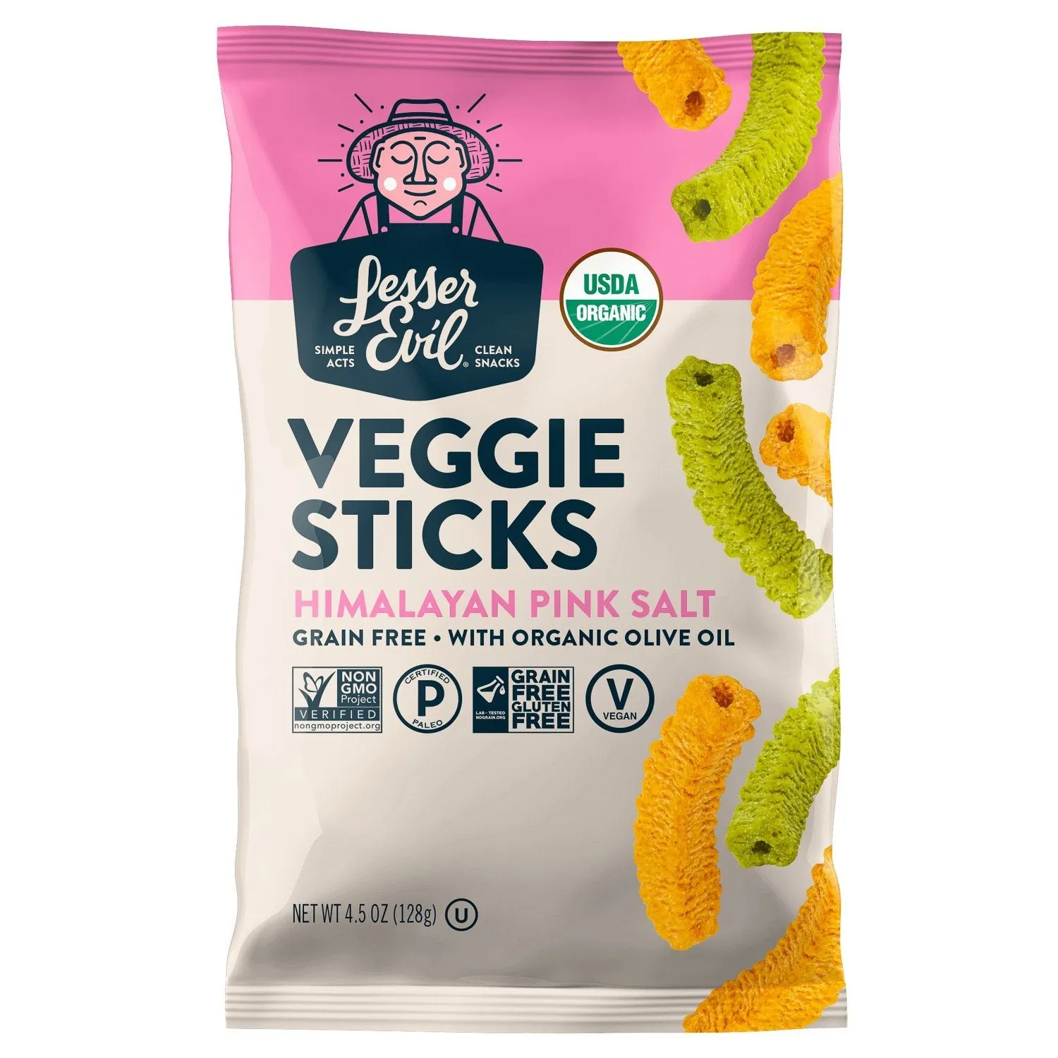 LesserEvil Organic Veggie Sticks