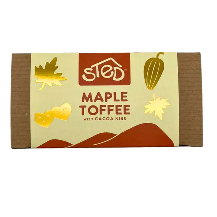 Maple Toffee with Cocoa Nibs Chocolate