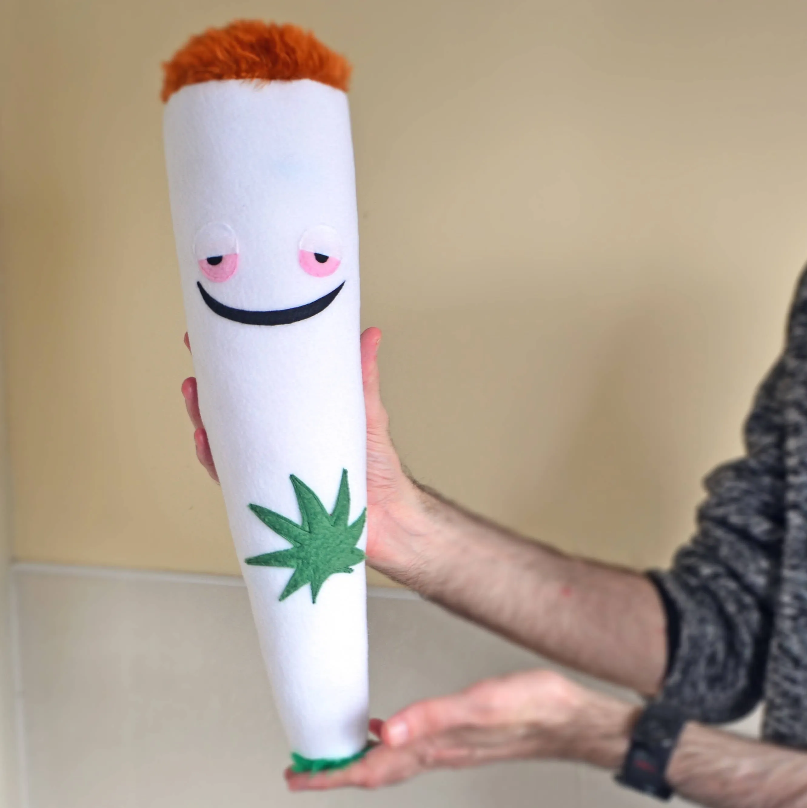 Medical marijuana cigarette pillow plush plushie cushion
