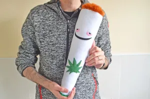 Medical marijuana cigarette pillow plush plushie cushion