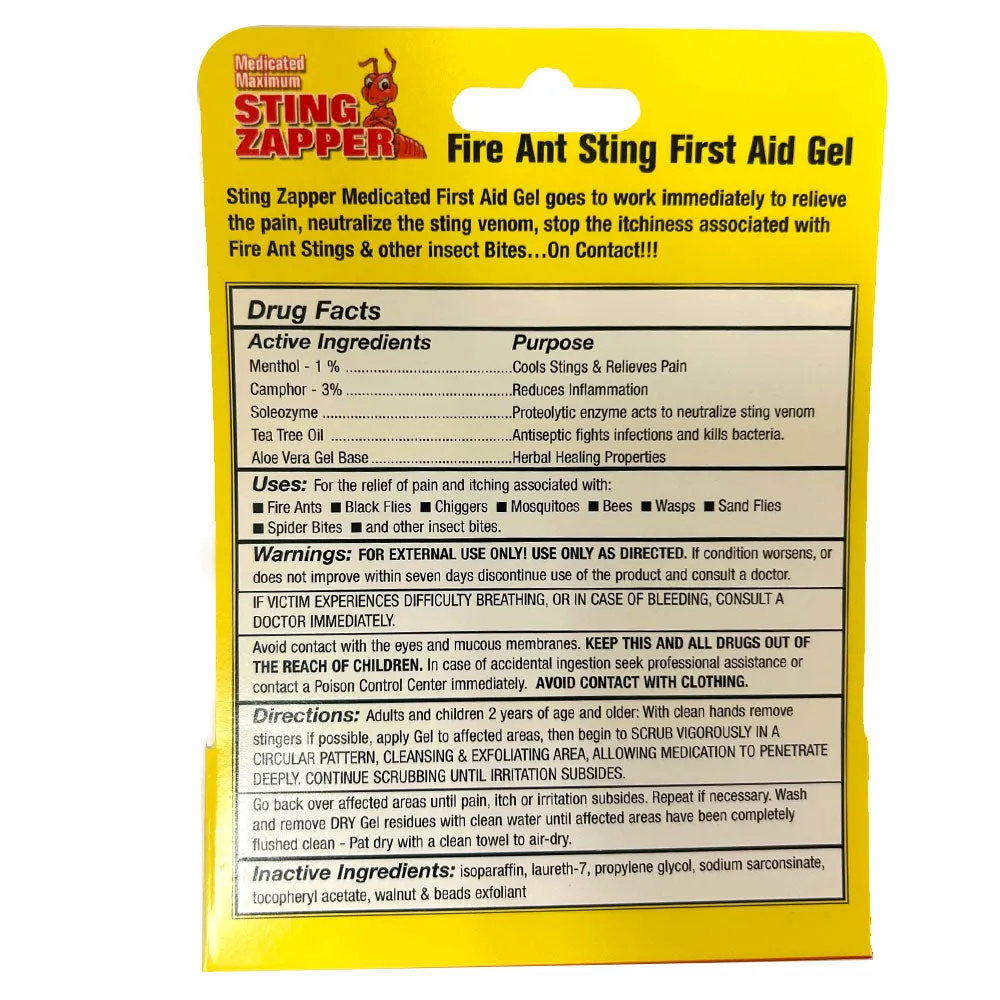 Medicated Gel Fire Ant Bugs Bite First Aid Sting Zapper Treatment Instant Relief