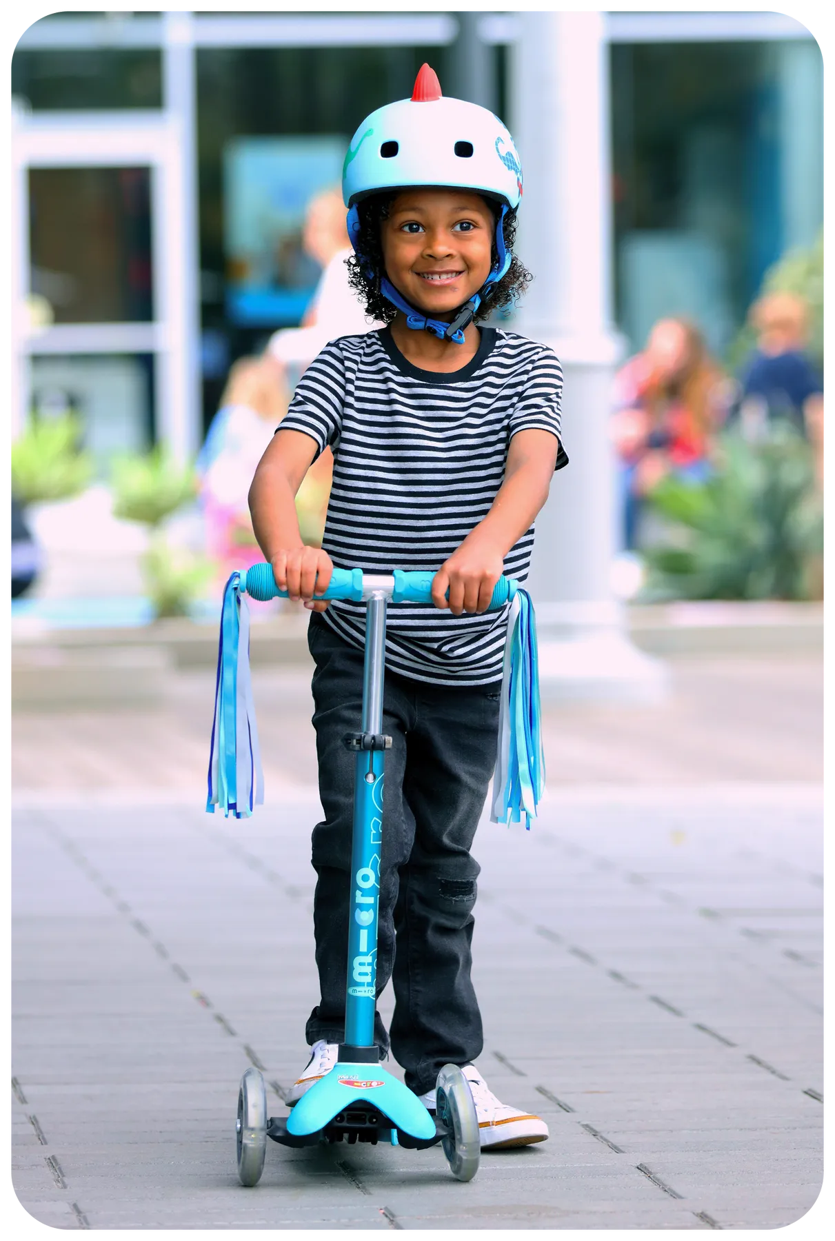 Mini Deluxe LED Scooter - Aqua by Micro Kickboard