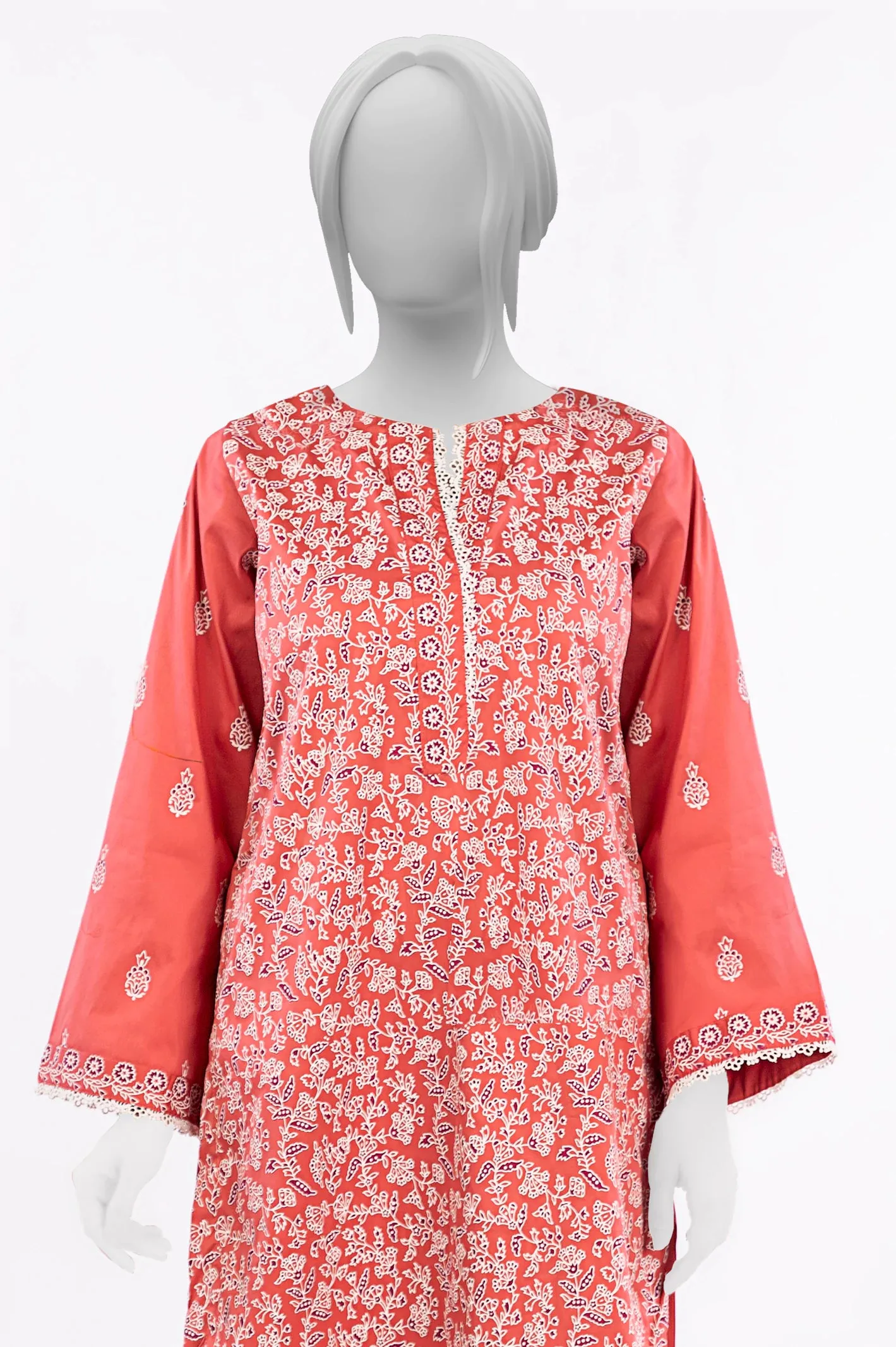 Peach Printed Kurti
