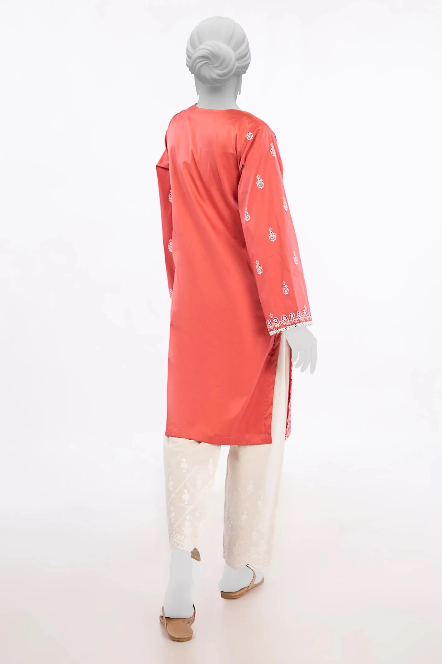 Peach Printed Kurti