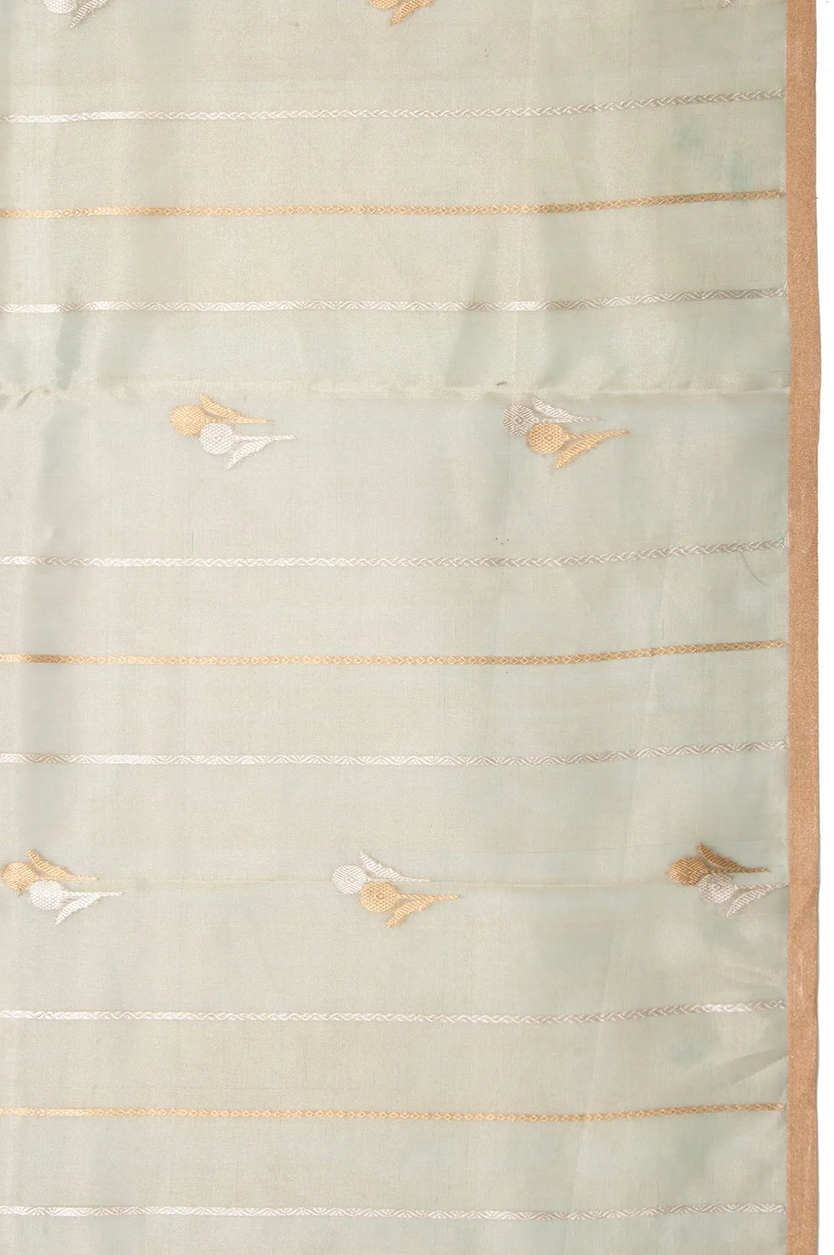 Pista Green Floral Banaras Tissue Silk Saree