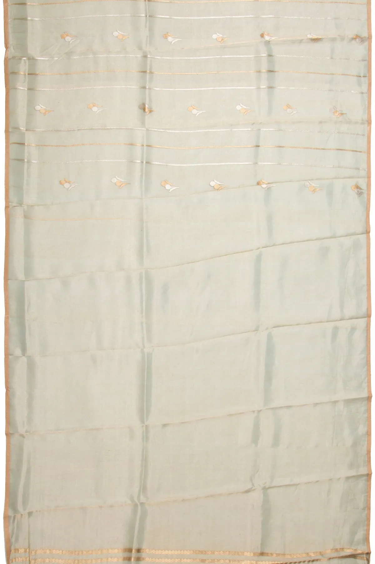 Pista Green Floral Banaras Tissue Silk Saree
