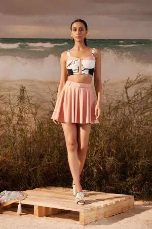 Salmon Flared Swim Skirt